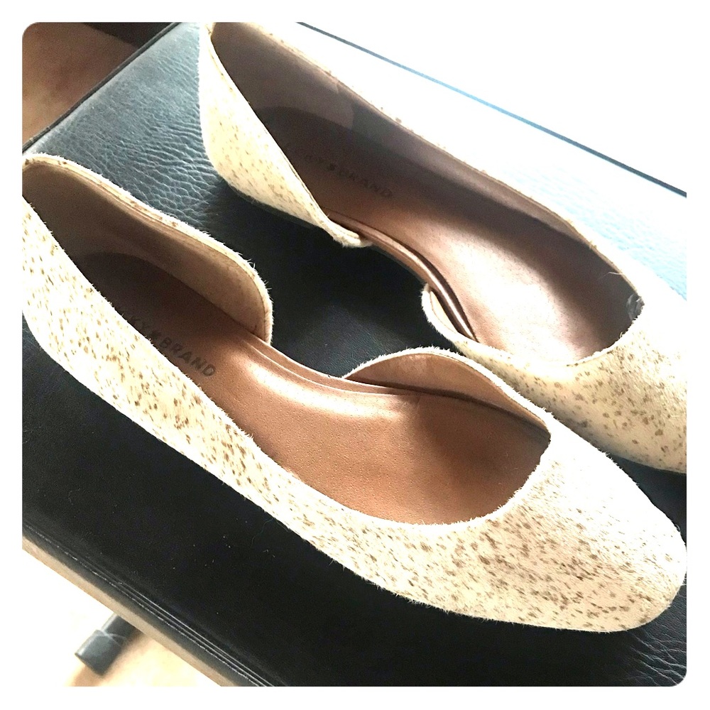 Lucky Brand ballet flats cow hair leather 9.5M